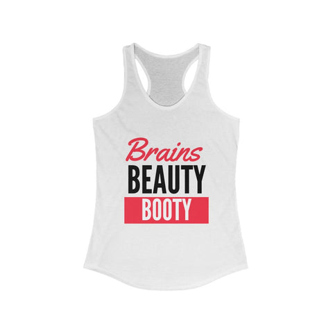 Brains Beauty Booty Racerback Tank - Success Love Beauty LLC