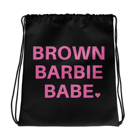 Brown Barbie Babe Drawstring Bag - Success Love Beauty LLC
